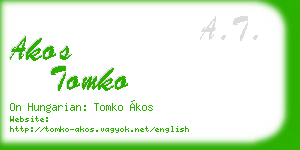 akos tomko business card